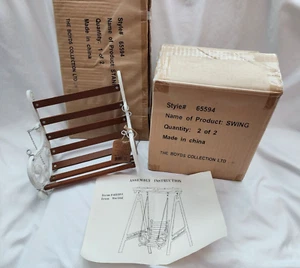 New In Box, Never Used! Boyds Bears "Summer Breeze Cast Iron Swing" Item# 65594 - Picture 1 of 13