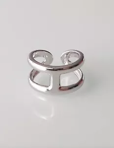 Silber H Ring Osmose Ring silver Verstellbarer Ring Geschenk Silberschmuck Trend - Bild 1 von 7