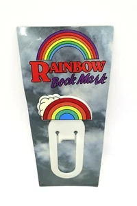 Vintage 1970's Plastic Rainbow Cloud Bookmark Reading Made in Hong Kong NEW NOS - Picture 1 of 4