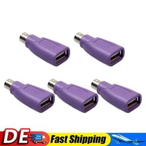 5 stücke PS2 Stecker auf USB Buchse Adapter Computer Maus Tastatur Konverter Hot - Bild 1 von 7