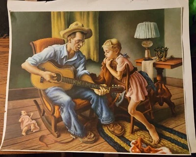 Impresión artística de THE MUSIC LECTION THOMAS HART BENTON 18×22  Foto 1 de 4