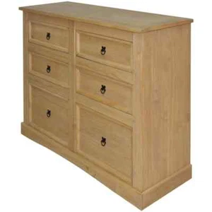 vidaXL Sideboard Mexican Pine Corona Range 130x48x104 cm UK HOT - Picture 1 of 4