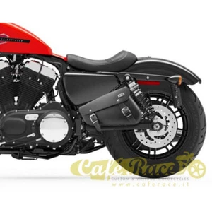 Leder Seitentasche schwarz für Harley Davidson Sportster XL883 1200 Iron Forty - Bild 1 von 5