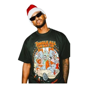 Maglietta Usher Jingle Ball 2023 Philadelphia Grafica Natale Tour Concerto Med - Foto 1 di 9
