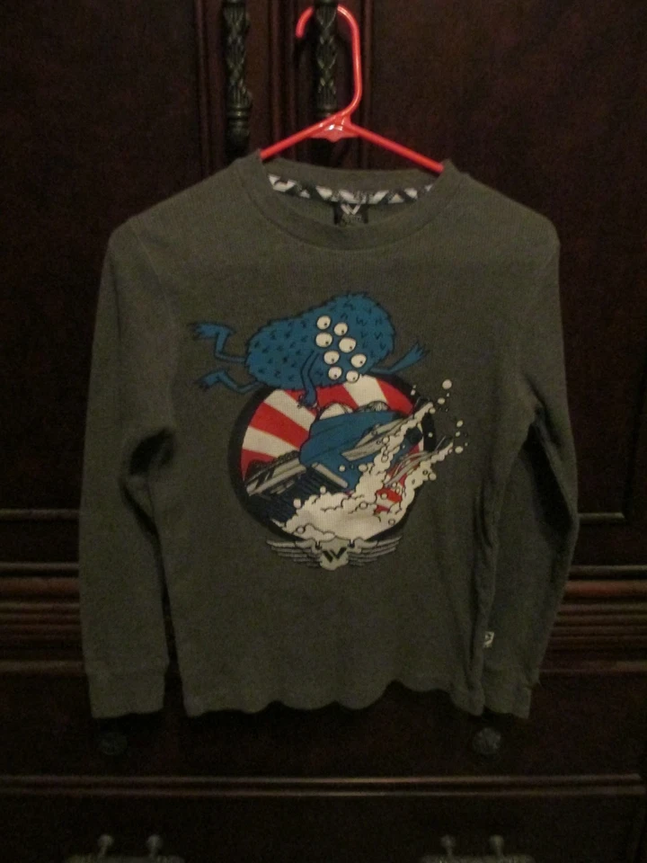 Camisa Térmica Blanca Shaun Olímpica Dorada-Juventud Grande "Monstruo de 8 Ojos" Snowboarding Foto 1 de 1