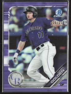 2019 Bowman Draft #BDC-83 Casey Golden Chrome Purple Refractor #/250 - Picture 1 of 2