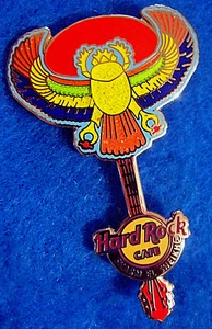 GUITARRA ESCARABAJO ESCARABAJO ALA PÁJARO ANTIGUO EGIPTO SHARM EL SHEIKH PIN Hard Rock Café - Imagen 1 de 1