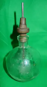 Vintage glass oil bottle drip oiler British made OO - Picture 1 of 13