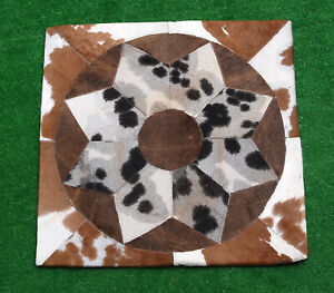 Natural Cowhide Patchwork Pillow Cushion Hair ON Covers Cushion Leather C-6384