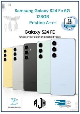 New Samsung Galaxy S24 FE 5G 128GB Unlocked Android Smartphone - Pristine -A++