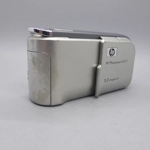 HP Photosmart E317 5.0MP Compact Digital Camera Silver Tested - Picture 1 of 8