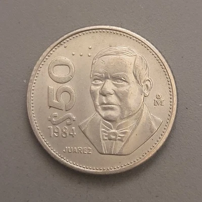 Moneda 50 Pesos Mo México 1984 - Cobre-Níquel - Benito Pablo Juárez García Foto 1 de 2