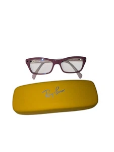 Ray-Ban RB1550 3656 Kids Eyeglasses Frames Pink Rectangular Cat Eye 48-15-130 - Picture 1 of 5