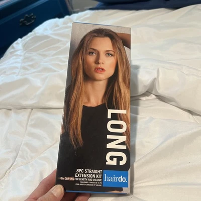 Nuevo Kit de Extensión Recta Larga Hairdo 16" 8 piezas Clip-In R10 Cabello Castaño Foto 1 de 4
