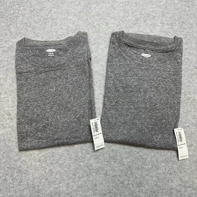 Old Navy Bundle of 2 T-Shirt Boys L Gray Heather Crew Neck Short Sleeve Pullover - Image 1 of 4