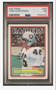 1983 Topps TODD CHRISTENSEN Rookie PSA 7 Los Angeles Raiders Very Nice