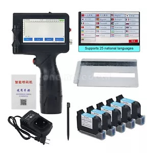 600DPI 12,7 MM/0,5 Zoll Hand-Tintenstrahldrucker 25 Sprachen mit Tintenpatronen Paket - Bild 1 von 16