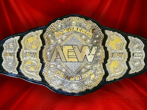 AEW BELT ALL ELITE WRESTLING BELT WORLD LEATHER CHAMPONSHIP TITLE REPLICA BELT Cover
