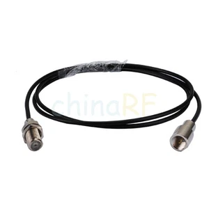 FME male plug to F female bulkhead RF Pigtail cable RG174 15cm for WiFi Antenna - Picture 1 of 4