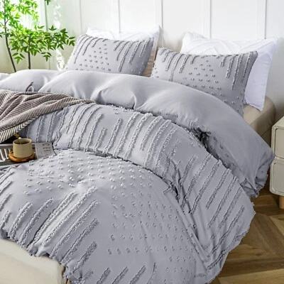 Juego de edredón edredón acolchado para ropa de cama 1 funda 2 fundas de almohada Queen King Foto 1 de 2