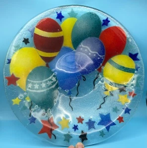 Colorful Peggy Karr Fused Art Glass Bowl - Picture 1 of 3