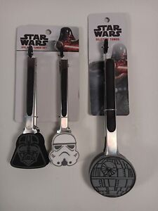 Set Of 3 Disney Star Wars Kitchen Tongs Death Star Darth Vader Stormtrooper NEW!