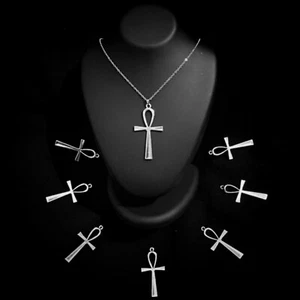 Unisex Egyptian Ankh Pendant Link Chain Necklace Jewellery Gift UK - Picture 1 of 5