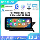 12.3'' 4G DAB+ Android Auto CarPlay Screen for Mercedes Benz C class W204 RHD 