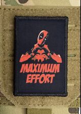 Deadpool Maximum Effort Morale Patch / Military Badge Tactical Hook & Loop 29