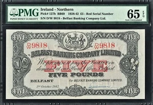 Northern Ireland 5 Pounds 1942 Pick-127b GEM UNC PMG 65 EPQ - Picture 1 of 2