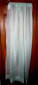 Cortina transparente con caña transparente JCPenney 60"" W X 54"" L verde mar NUEVO - Imagen 1 de 4