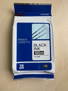 Brother TR-100BK Ferrule Ribbon Cassette Black Ink 100m Genuine (10P/Set) Fedex - Afbeelding 1 van 4