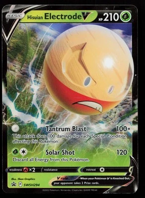 Hisuian Electrode V SWSH294 Sword & Shield Promo Cards Pokémon Card - Image 1 of 2
