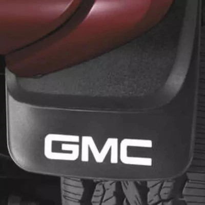 Protectores contra salpicaduras planos genuinos en negro con logotipo GMC blanco 19213394 Foto 1 de 2