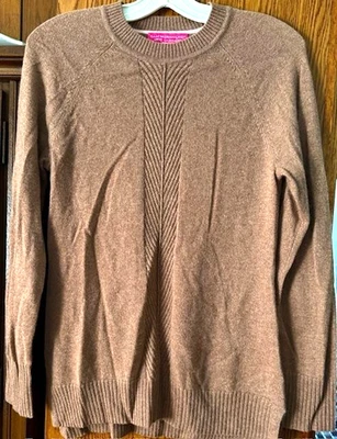 #406 Isaac Mizrahi ¡En vivo! Suéter Pullover Manga Raglán Cachemira Talla XXS Foto 1 de 2