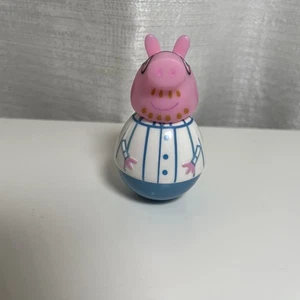 Peppa Pig Weebles 3" Figure Character Daddy Pig PJS Toy Collectible 2011 Hasbro - Picture 1 of 5