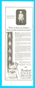 1922 BORDENS KONDENSMILCH Dose antik DRUCK ANZEIGE Kinder gesundes Getränk Milch - Bild 1 von 3