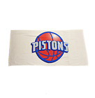 Vintage NBA Detroit Pistons Basketball Spell Out Cotton Workout Gym Towel White