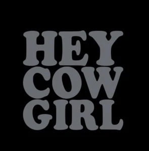 Hey Cowgirl Vinyl Sticker decal SILVER GLOSS 10 x 10 cm - Picture 1 of 2