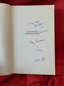 FERRÉ (Léo) - Testament Phonographe. Paris, Plasma, 1980, broché, envoi. - Picture 1 of 7