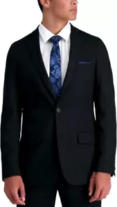 NWT J.M. Haggar Men 38R Black Premium Stretch Solid Slim Fit Formal Suit Jacket - Picture 1 of 11