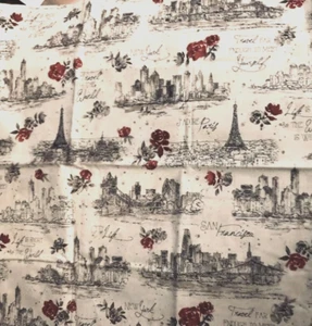 Wilmington Prints Fabric Beautiful Travel Fabric Cityscapes Travel the world - Picture 1 of 5