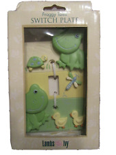 NIP Froggy Tales Ceramic Switch Plate by Lambs & Ivy