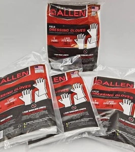 Lot - 4 Pack Allen Hunting Plastic Field Dressing Gloves Wrist & Shoulder Length - Picture 1 of 5