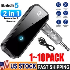 USB Wireless Bluetooth Transmitter Receiver for Car Music Audio Aux Adapter lot - Picture 1 of 9