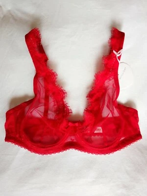 Mimi Holliday Red Lace Underwired Bra 32C — 第 1/4 张图片