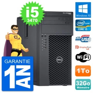 PC Tour Dell Precision T1650 MT Core i5-3470 RAM 32Go Disque 1To Windows 10 Wifi - Photo 1/8