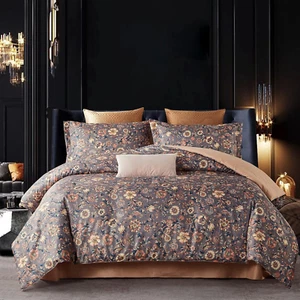 Duvet Cover King Size Set Boho Floral Pattern King Duvet Cover Set for King Size - Picture 1 of 7