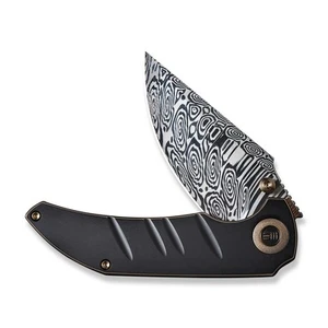 WE Knife Riff-Raff 22020B-DS1 Bronze/Black Titanium Damasteel Pocket Knives - Imagen 1 de 8