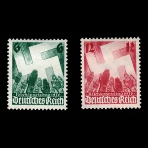 Deutschland, Scott 479-480, Gruß an das Hakenkreuz, 1936, MH, 110869 - Bild 1 von 2